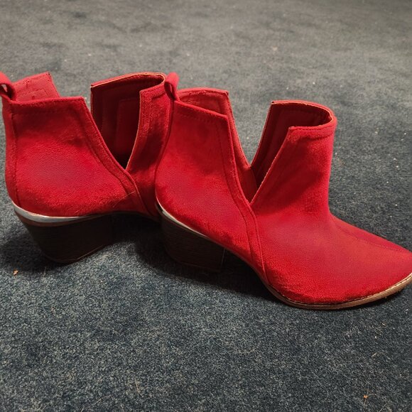 Red Heeled Booties - Picture 2 of 5